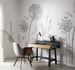Digital Printing Floral Flowers grey white beige 32750 4