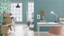 Room Picture Non-Woven Wallpaper Rasch Plain Textile turquoise 700473 5