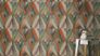 Room Image Non-Woven Wallpaper Rasch Ethno green beige 704068 3