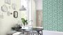 Room Picture Non-Woven Wallpaper Rasch Leaves Jungle turquoise 704112 4