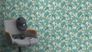 Room Image Non-Woven Wallpaper Rasch Leaves Jungle turquoise 704112 3