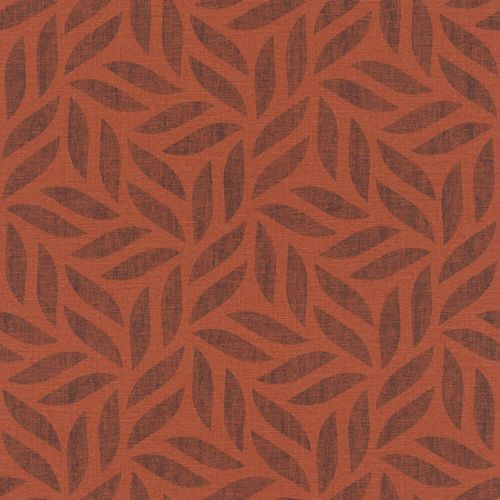 Image Non-Woven Wallpaper Rasch Leaves orange-red 704655