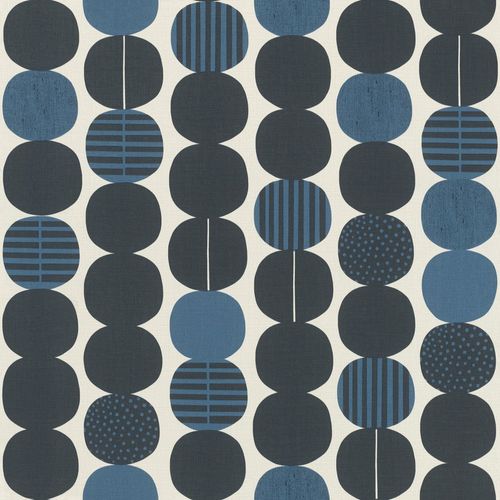 Picture Non-Woven Wallpaper Rasch Circles dark blue 539745