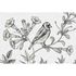 Picture Photo Wallpaper Non-Woven Bird Flowers Stone grey 2