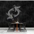 Image Photo Wallpaper Non-Woven Fishes Board black white 1