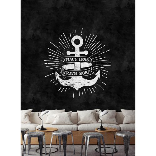 Image Photo Wallpaper Non-Woven Anchor Slogan Board black