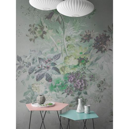 Picture Photo Wallpaper Non-Woven Flowers Branches beige green