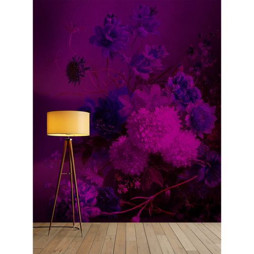 Picture Photo Wallpaper Non-Woven Flowers Branches violet