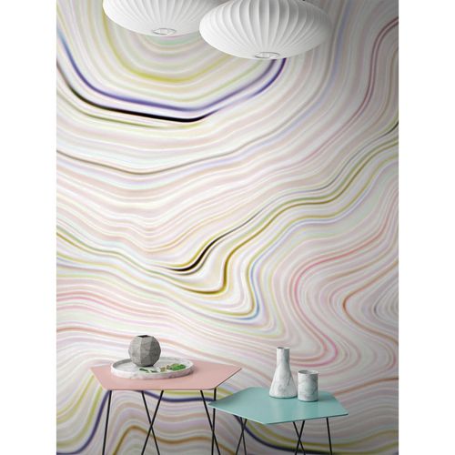 Picture Photo Wallpaper Non-Woven Coffee Lines beige