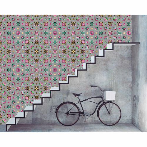 Picture Photo Wallpaper Non-Woven Retro Pop 3D pink turquoise