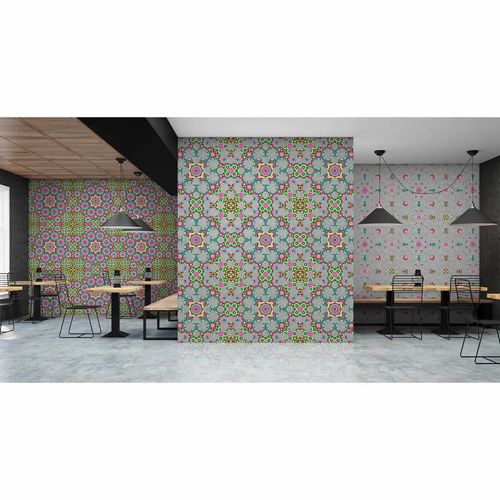 Picture Photo Wallpaper Non-Woven Retro Pop Flowers 3D pink