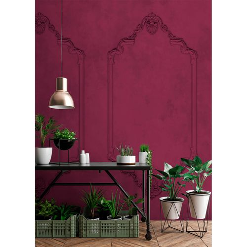Image Photo Wallpaper Non-Woven Wood Frame Board violet