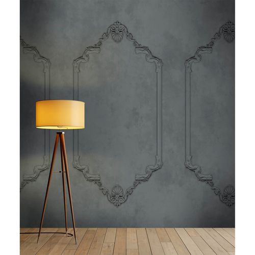 Image Photo Wallpaper Non-Woven Wood Frame Board blue grey