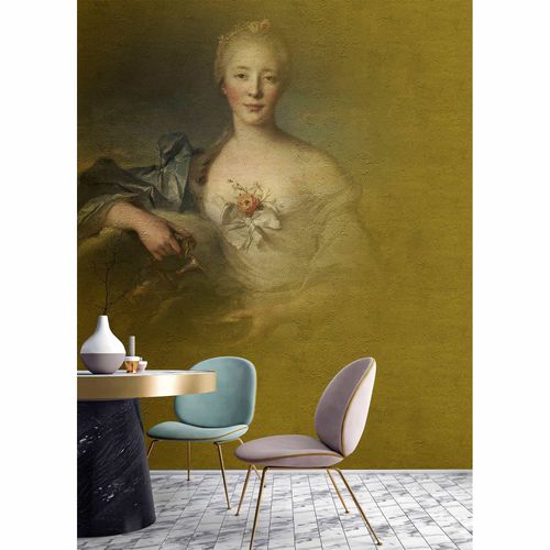 Picture Photo Wallpaper Non-Woven Portrait Women yellow
