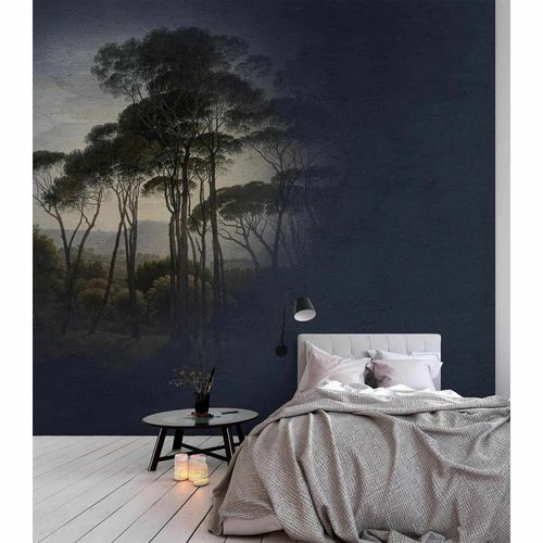 Image Photo Wallpaper Non-Woven Painting Image Forest blue