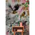 Picture Photo Wallpaper Non-Woven Birds Flowers Neon pink green 1