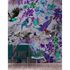 Picture Photo Wallpaper Non-Woven Birds Flowers Neon purple 1