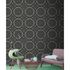 Image Photo Wallpaper Non-Woven Retro Circles 3D black white 1