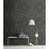 Image Photo Wallpaper Non-Woven Retro Circles 3D grey brown 1