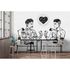 Photo Wallpaper Non-Woven Retro Boxer Fair white 1