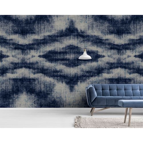 Image Photo Wallpaper Non-Woven Canvas-Pattern Diamonds blue