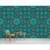 Picture Photo Wallpaper Non-Woven Retro Pop Flowers 3D blue 1