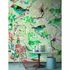 Picture Photo Wallpaper Non-Woven Birds Mosaic Neon green 1