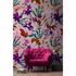 Picture Photo Wallpaper Non-Woven Flowers Mosaic Neon pink 1