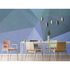 Image Photo Wallpaper Non-Woven Polygon Pyramid blue 1