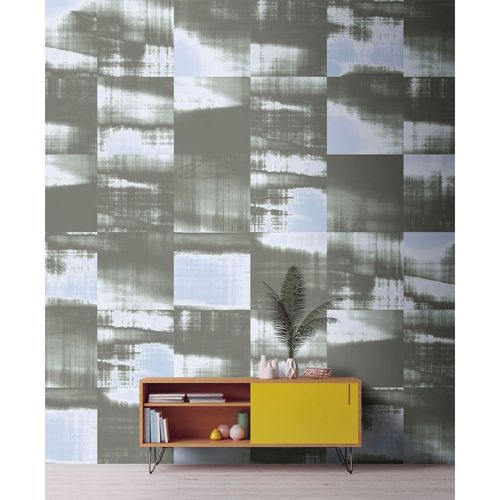 Picture Photo Wallpaper Non-Woven Collage Tiles taupe grey