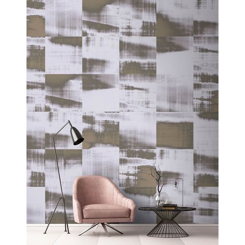 Image Photo Wallpaper Non-Woven Collage Tiles brown grey