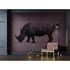 Picture Photo Wallpaper Non-Woven Rhino Graphic violet 1