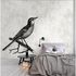 Image Photo Wallpaper Non-Woven Bird Branch Nature grey black 1