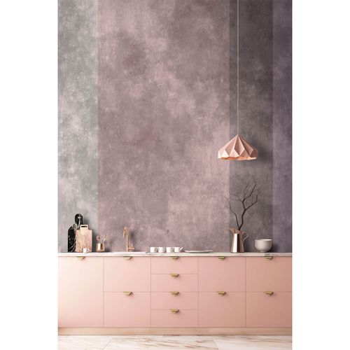 Image Photo Wallpaper Non-Woven Concrete Block Stripes grey
