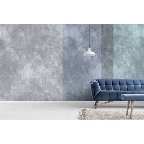 Image Photo Wallpaper Non-Woven Concrete Block Stripes grey