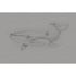 Picture Photo Wallpaper Non-Woven Blue Whale Dots grey black 2