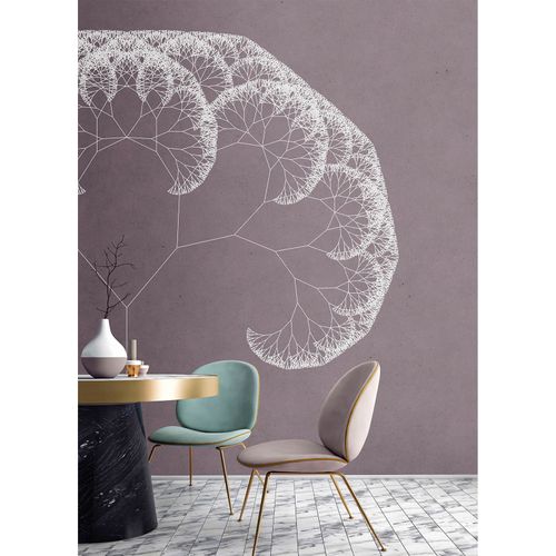 Picture Photo Wallpaper Non-Woven Dandelion Graphic taupe