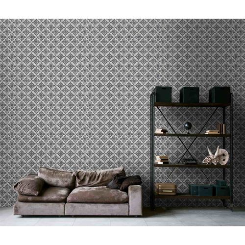 Image Photo Wallpaper Non-Woven Vintage Retro Tiles beige
