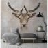 Picture Photo Wallpaper Non-Woven Deer Combs grey brown 1