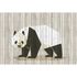 Picture Photo Wallpaper Non-Woven Panda Wood Panels brown white 1