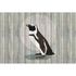 Picture Photo Wallpaper Non-Woven Penguin Wood Panels beige 2