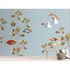 Image Photo Wallpaper Non-Woven Fishes Leaves Waves blue 1