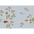 Picture Photo Wallpaper Non-Woven Fishes Leaves Waves blue 2