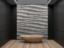 Photo Wallpaper Non-Woven 3D Concrete Waves black grey 1