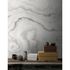 Picture Photo Wallpaper Non-Woven Mable Watercolour grey white 1