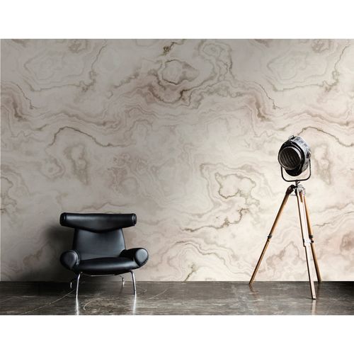 Picture Photo Wallpaper Non-Woven Mable Watercolour grey beige
