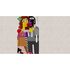 Image Photo Wallpaper Non-Woven Pop Art Kiss colourful grey 2