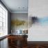 Picture Photo Wallpaper Non-Woven Watercolour grey green blue 1