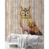 Image Photo Wallpaper Non-Woven Owl Wood beige brown 1