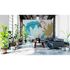 Picture Photo Wallpaper Non-Woven Art Abstract beige blue 1